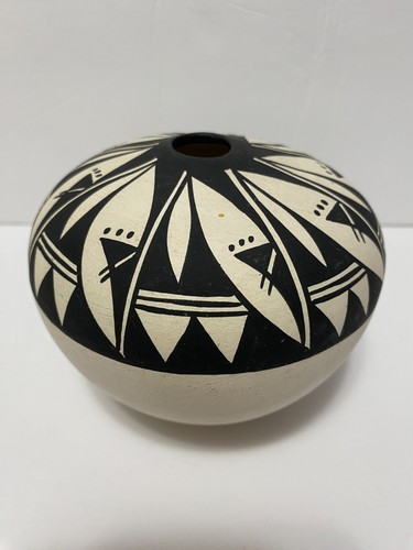 Acoma NM Pueblo New Mexico Samen Topf Indianer Indianer Keramik signiert - Bild 15 von 23