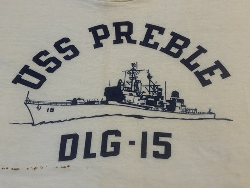 Vintage 1959 Champion Single Stitch USS PREBLE DLG-15 Size 14 Navy T-Shirt USA - Bild 10 von 24