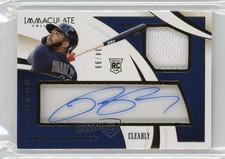 2020 Immaculate Clearly Clutch Rookies Relics 34/99 Bobby Bradley Auto 6o3