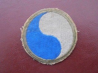 US WW2 patch 29° Division d'Infanterie Blue and grey D Day Omaha Beach