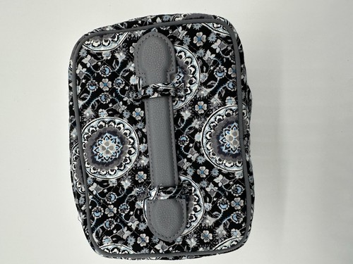 BRAND NEW!! Vera Bradley Iconic Mini Cosmetic Bag - Charcoal Black Blue White