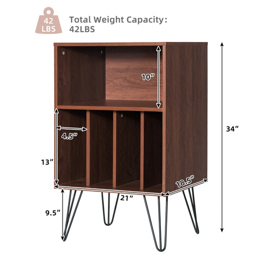 File Cabinet W/Split Storage Standing Display Bookshelf Bedroom - Bild 2 von 10