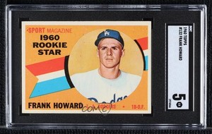 1960 Topps Sport Magazine 1960 Rookie Star Frank Howard #132 SGC 5 Rookie RC