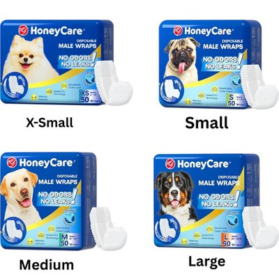 50 Pack Waist Disposable Dog Diapers Male Wraps Belly Bands Pet Soft All Sizes