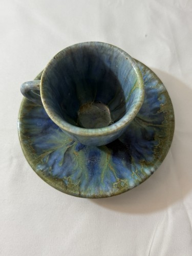 MONTEREY JADE Demitasse / Espresso Cup and Saucer California Pottery - Picture 2 of 8
