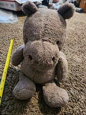 Jellycat Nimbus Gray Hippo Plush 10" Rare Small Hippopotamus Stuffed Animal HTF