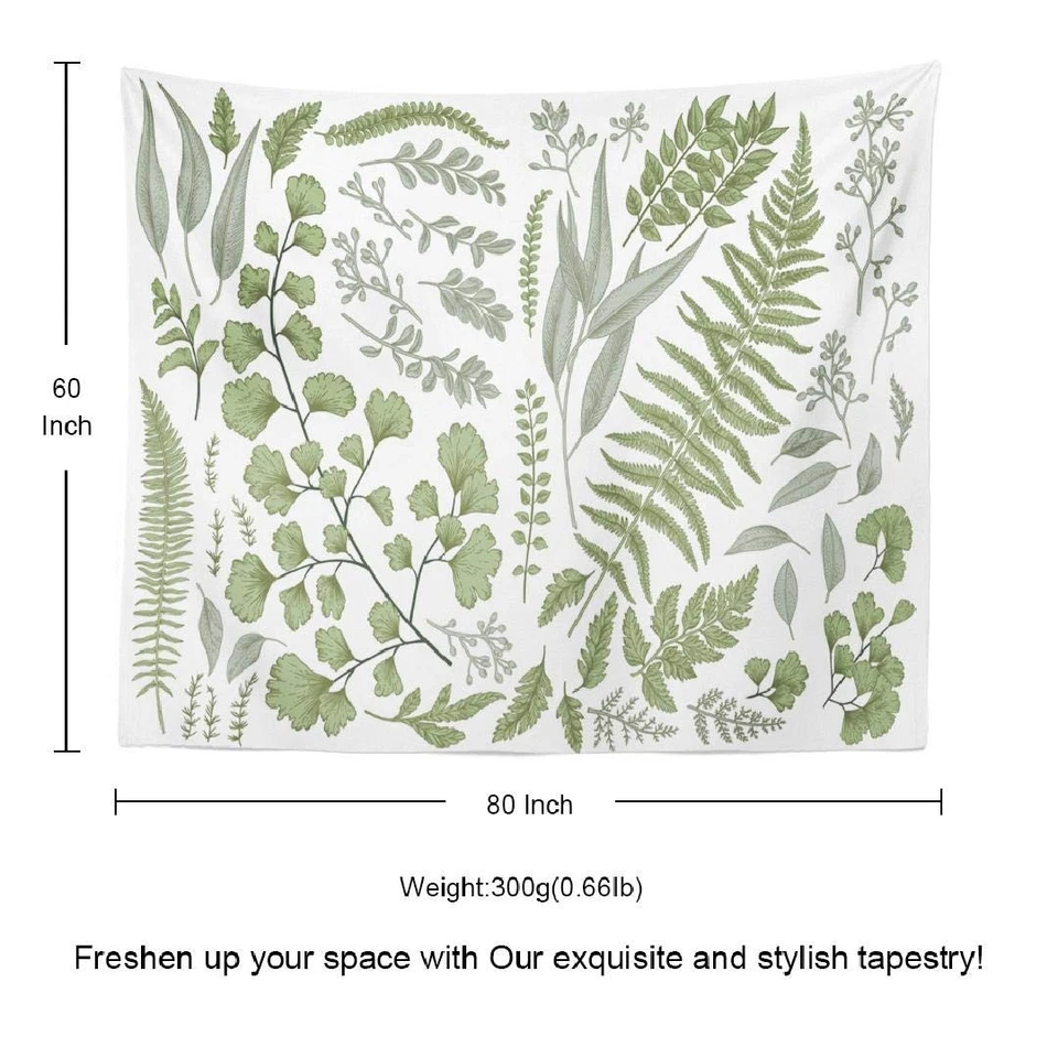 Tecido botânico de poliéster Kayel tapeçaria floral com parede verde branca primavera - Imagem 2 de 4