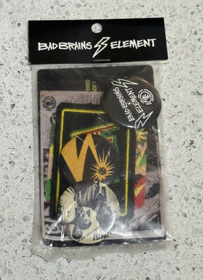 Bad Brains x Element Skateboards  Embroidered Patch and Pin Set