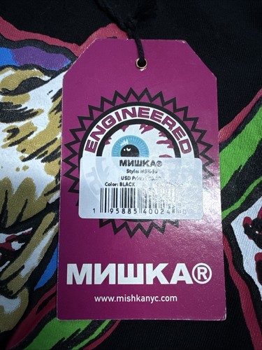 Mishka Keep Watch T-Shirt Men's MNWKA Short Sleeve Black Size Medium Comics - Imagen 3 de 5