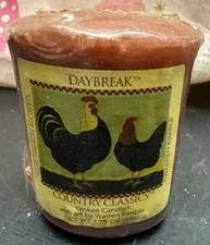 Yankee Candle WARREN KIMBLE Daybreak 1.75oz Country Classics Votive Sampler NEW