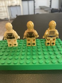 Lego C-3PO Minifigure Colorful Wires Pattern SW0365 9490  Pearl Light Gold Lot 1
