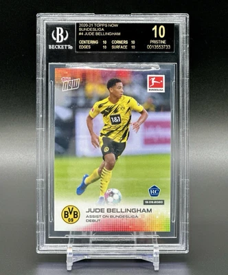 Topps Now 2020-21 Jude Bellingham Rookie BGS 10 Black Label Bundesliga Debut - Bild 1 von 2