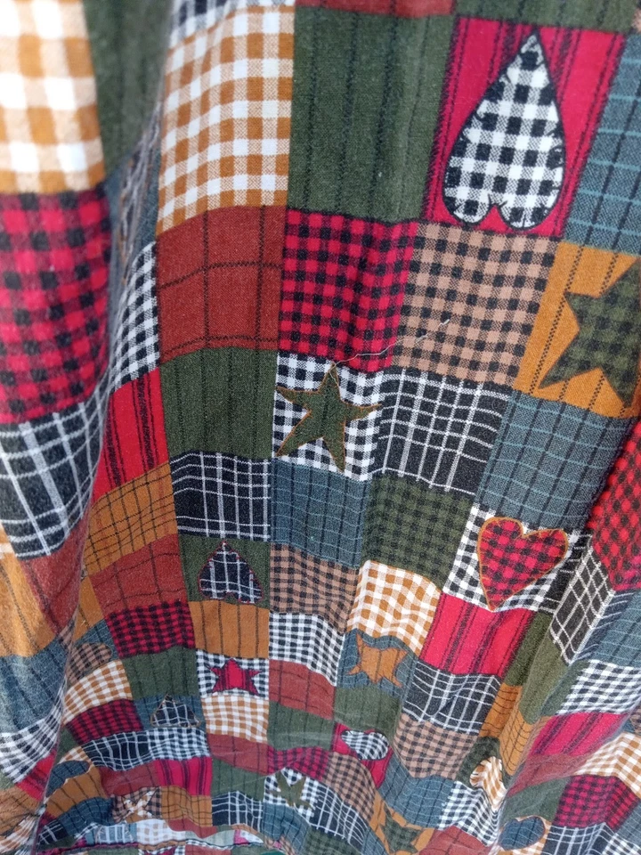 Ретро страны пэчворк длинное платье винтажный Hanes ее путь выстеганный вид женщин... - Изображение 3 из 4