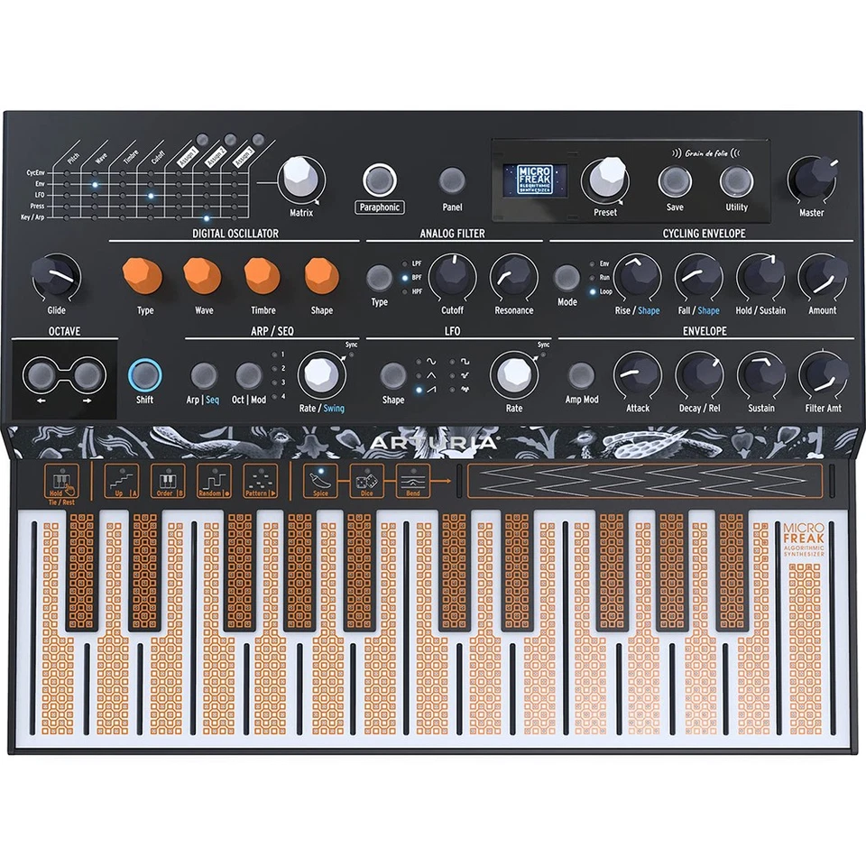 MicroFreak 25-Key Hybrid Analog-Digital Synthesizer, Black