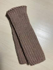 Pulswärmer Armstulpen Beige Braun 21cm frisch handgestrickt - warm 🥰