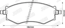 JURID 572339J brake pad set, disc brake for Chevrolet, Nissan