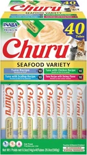INABA Churu Cat Treats, Grain-Free, Lickable, 0.5 Ounce (Pack of 40) 