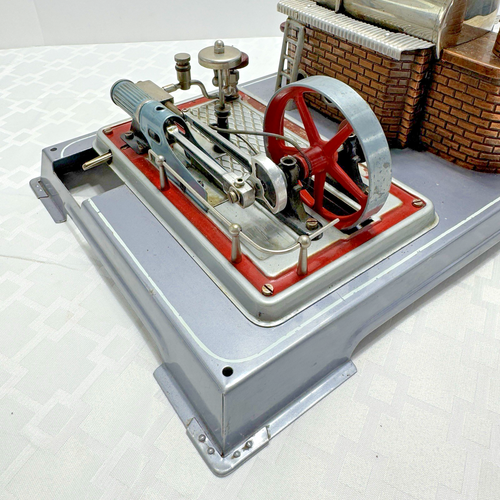 Vintage Wilesco Model D16 Steam Engine Stationary Gray Base West Germany 1960s - Picture 8 of 22