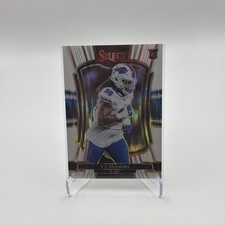 2025 Panini Select TJ Sanders Premier Level White Shock Prizm SP /799 - ROOKIE