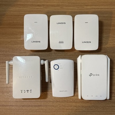Lot of 7 TP-Link, Netgear, Lynksys Wi-Fi Range Extender Various Models