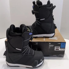Burton Zipline Step On Snowboard Boots US Youth Size 4 Kids 4k Boys Black White