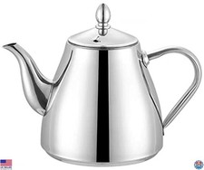 SANQIAHOME 1500ml Stainless Steel Teapot & Coffee Server - Elegant, Durable