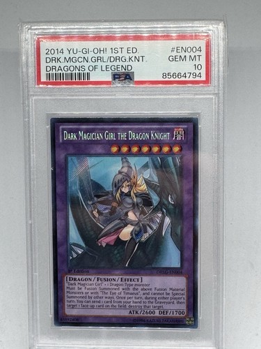 Chica Maga Oscura El Caballero Dragón | DRLG-EN004 1ª Ed. Secret Yugioh PSA 10 - Imagen 4 de 5