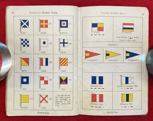 1917 **WORLD WAR I** ~UNITED STATES NAVY~ {91 PAGES} RECRUITS HANDY BOOK! RARE! - Picture 19 of 24