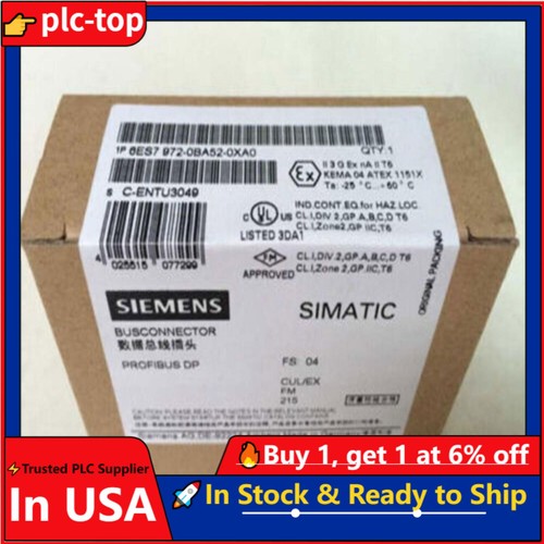 New In Box Siemens 6ES7972-0BA52-0XA0 6ES7 972-0BA52-0XA0 Bus Connector - Picture 1 of 3