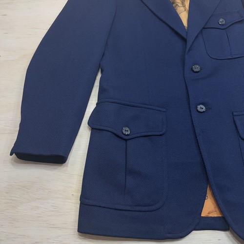 Vintage Diplomat Sport Coat Mens Small 3 Pocket 2 Button Blue Made In USA Lined - Picture 4 of 24