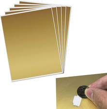 DIY Groß Rubbel Etiketten Rubbellos Aufkleber, Scratch Sticker - Gold, 5 Blätt