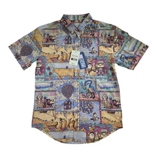 RSVLTS Disney Pixar Up "Paradise Found"KUNUFLEX Short Sleeve Shirt Men SZ S