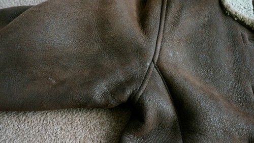 CALVIN KLEIN GENUINE LEATHER SHEARLING JACKET Sz S - Picture 7 of 7