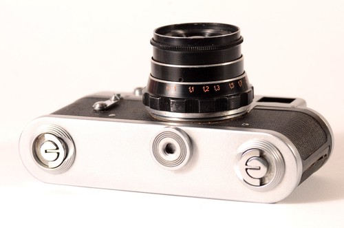 Serviced CLA ZORKI 4 USSR LEICA 35mm Film Black Kamera Industar-61 2,8/52mm Objektiv - Bild 5 von 9