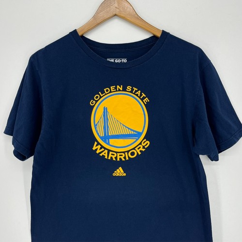 Adidas T-Shirt Men's L Blue Golden State Warriors NBA Basketball The Go-Tee - Picture 2 of 8