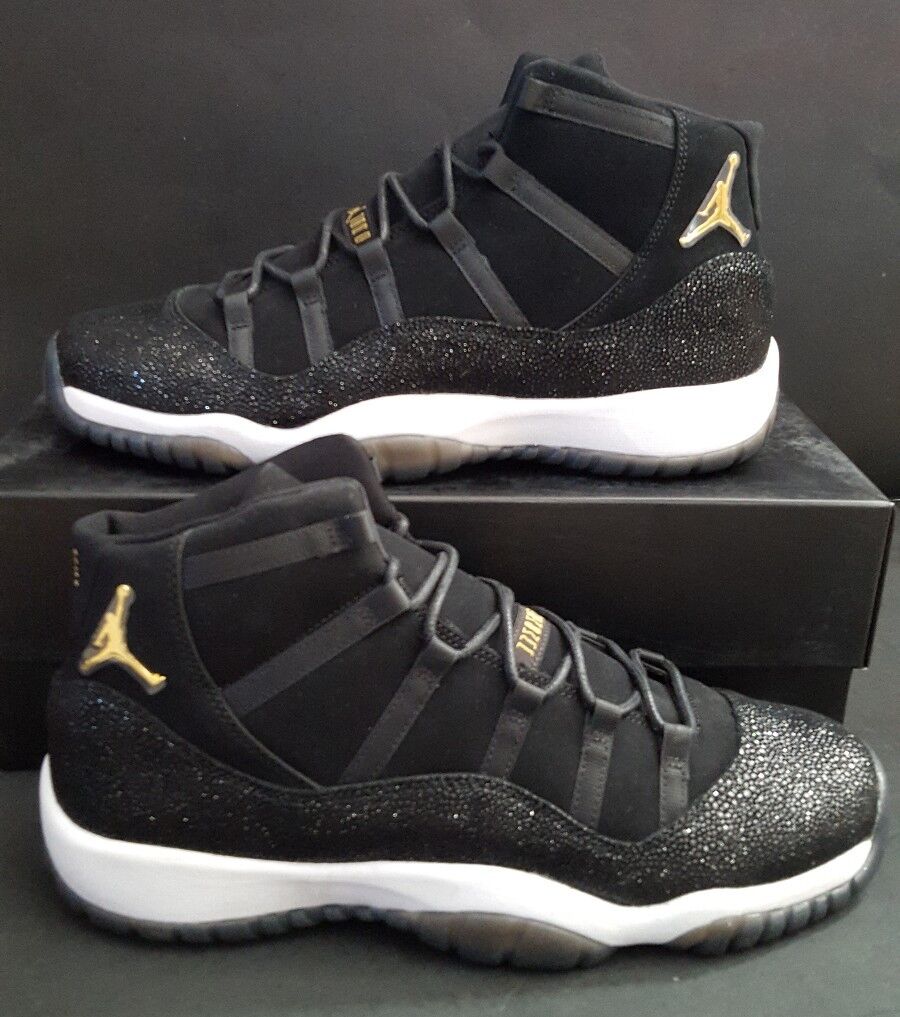 Nike Air Jordan Retro XI 11 Heiress Stingray 852625-030 Black/Gold Size 10.5Y Nike Air Jordan Retro XI 11 Heiress Stingray 852625-030 Black/Gold Size 10.5Y