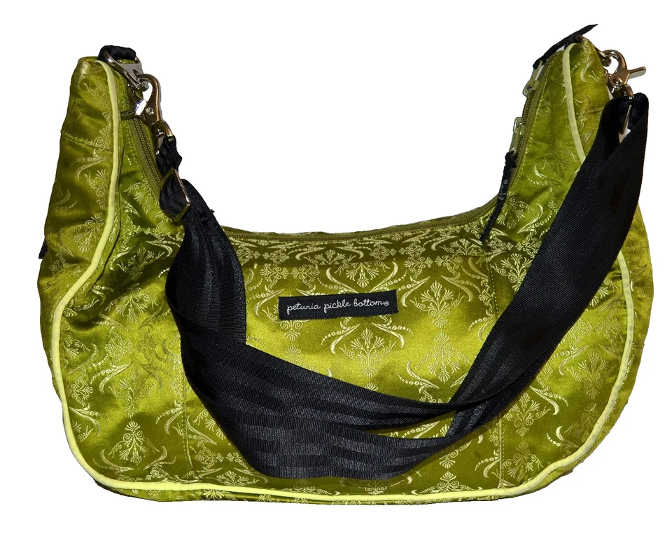Petunia Pickle Bottom Lime Silk with Changing Cloth Crossbody Bag - Image 3 of 4