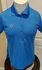 Walmart Women's Blue Large Short Sleeve polo uniform Shirt
