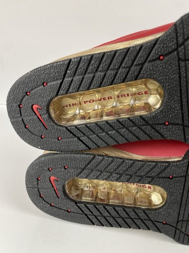 ZAPATOS DE LEVANTAMIENTO DE PESAS NIKE ROMALEOS 2 ROJO DORADO NEGRO 476927-670 Talla 8 - Imagen 15 de 17