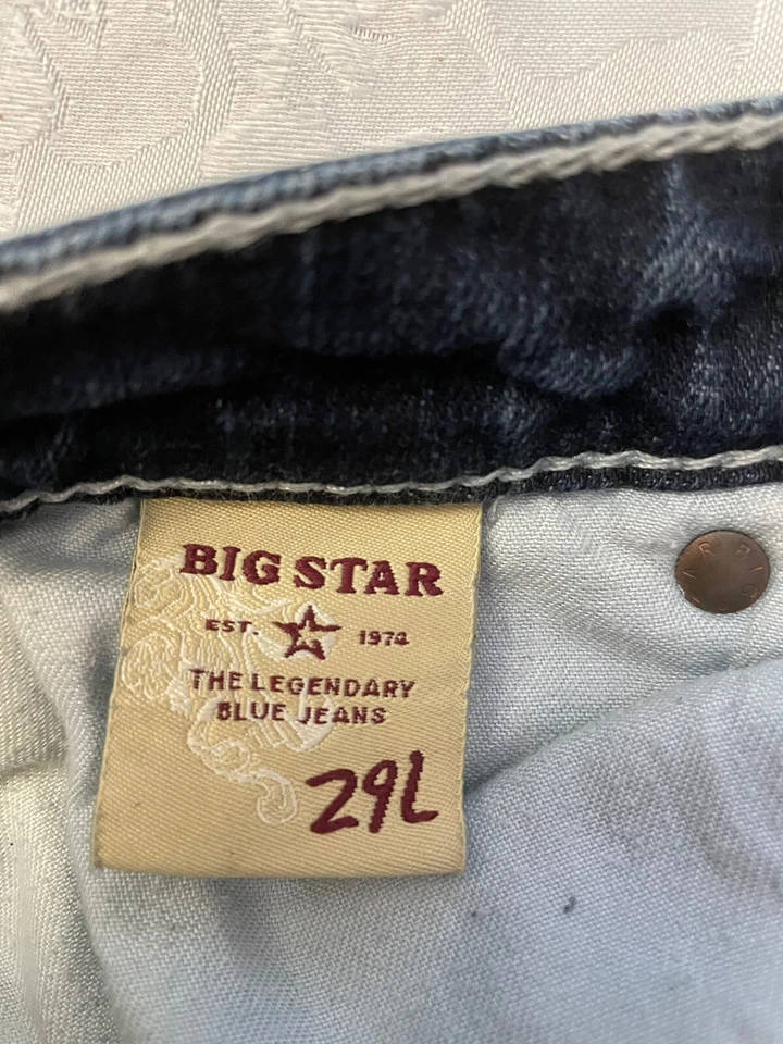 Jeans Big Star Liv Talla 29L Punto Grueso Elastizados Azul Occidental Foto 3 de 4