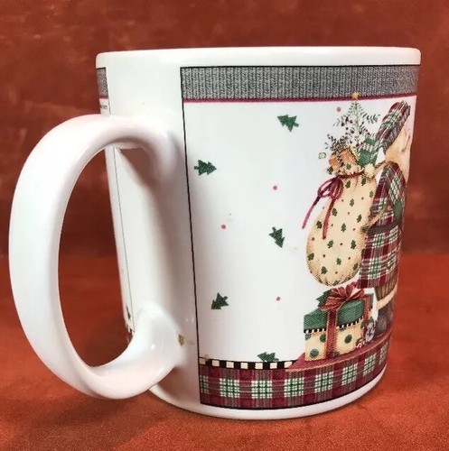 Sakura Debbie Mumm Schlittenfiguren Weihnachten Santa Kaffeebecher Tasse Steinzeug  - Bild 3 von 9