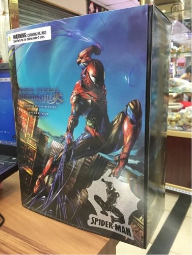 Modellino action figure Play Arts Kai Spider-Man 10'' grigio/rosso giocattolo in scatola regalo - Foto 17 di 20