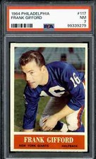 1964 Philadelphia #117 Frank Gifford - PSA 7