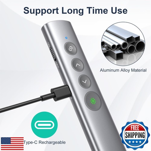 Presentation Clicker PowerPoint Presenter Remote: Rechargeable 2 in1 USB Type - Picture 5 of 5