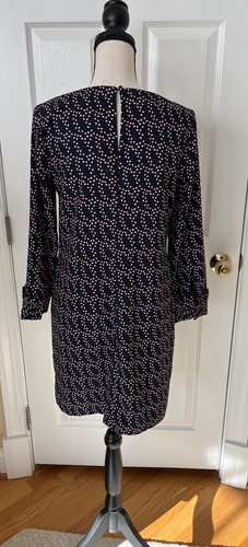 NWOT Banana Republic Red White & Blue Flags USA Printed Long Sleeve Shift Dress - Picture 3 of 14