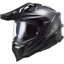Motorrad LS2 MX701 Explorer Carbon Solid Helm unisex (Carbon/Schwarz) Gr: L (59)