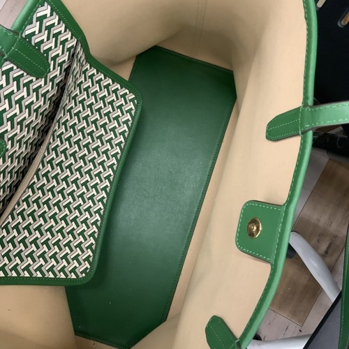 Precioso bolso grande Tory Burch verde blanco y dorado - Imagen 4 de 5