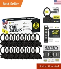 Enhanced DC Cargo E Track Rings: 20-Pack Industrial-Grade Steel Tie-Down Anchors