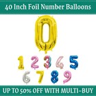40 inch Large Foil Number Balloons Birthday Age Party Helium Giant Balloon 0-9