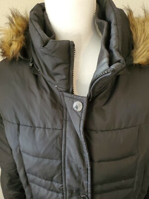 Anne klein down coat with faux fur 2025